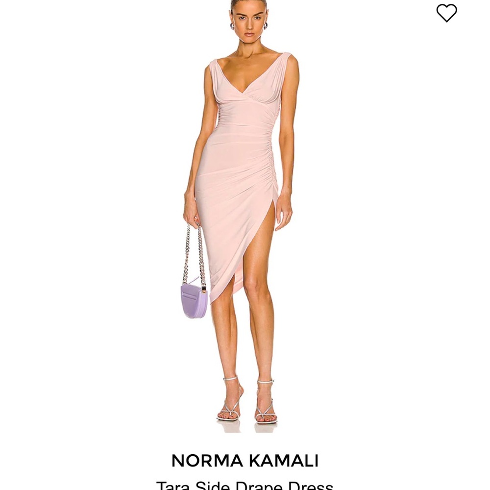 Norma Kamali Tara Side Drape Dress